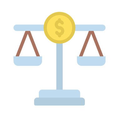 Financial Scales icon, vector illustration  
