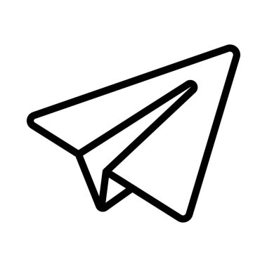 Kağıt uçak Simge, vektör illüstrasyonunu gönder 