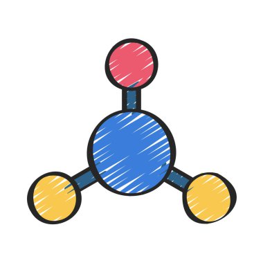 Bilim Atomları Sembol düz ikon vektör çizimi