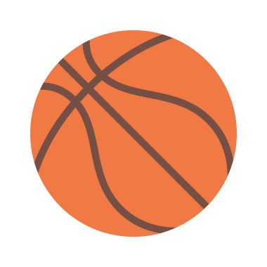Basketbol topu simgesi, vektör illüstrasyonu 