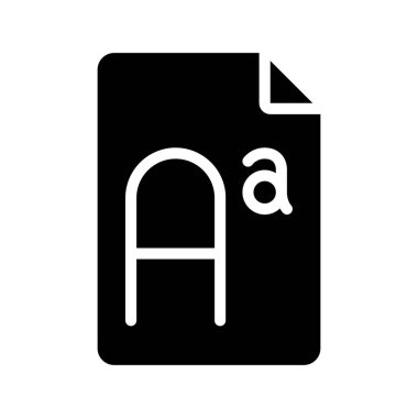 yazı tipi dosyası simgesini, vektör çizim