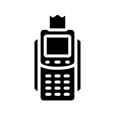 ödeme terminali simgesi, vektör illüstrasyonu basit tasarım