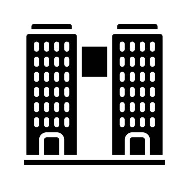 Gökdelen Binası simgesi. Web için vektör simgesi oluşturma taslağı