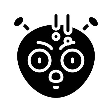 Ciddi web simgesi vektör illüstrasyonu