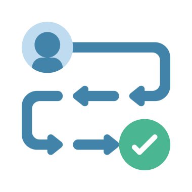 Müşteri Seyahati Harita Web simgesi vektör illüstrasyonu