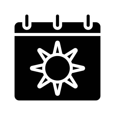 Tatil takvimi tarih simgesi, vektör illüstrasyonu 