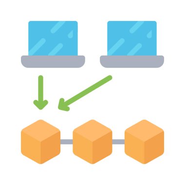 Zincir simgesinin başlangıcı, vektör illüstrasyonu