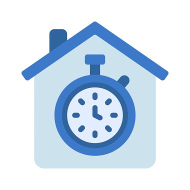 Ev Zamanlayıcısı simgesi, vektör illüstrasyonu  