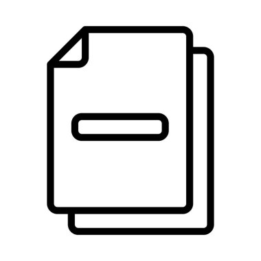 Belge simgesi, vektör illüstrasyonunu sil 