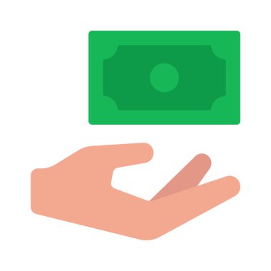 Para simgesi, vektör illüstrasyonu basit tasarım