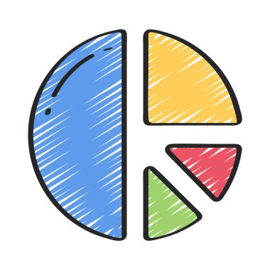 Turta çizelgesi beyaz arkaplanda izole edilmiş. Mali ve iş konsepti.