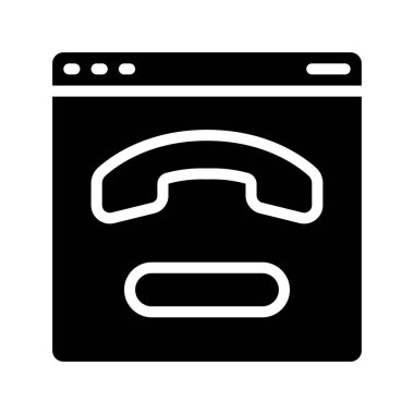Web sitesi Call Us Button simgesi, vektör illüstrasyonu