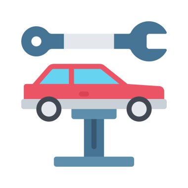 araba bakım web simgesi vektör illüstrasyonu 