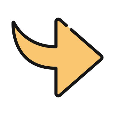 Point Curve Large Arrow web simgesi çizimi