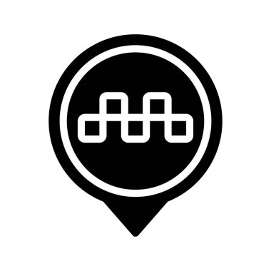 Damalı Çember Taksi Çerçeve simgesi 