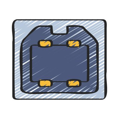 USB Tipi B simgesi, vektör illüstrasyonu basit tasarım