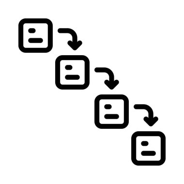 Şelale Yapısı Web ikonu vektör çizimi 