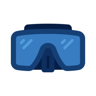 Dalış Maskesi ağ ikonu vektör çizimi