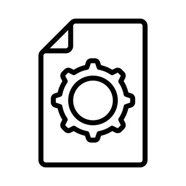 İşlem Belgesi simgesi, vektör illüstrasyonu 