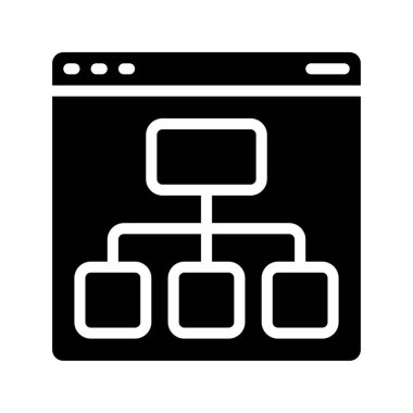 Site Harita Web simgesi vektör illüstrasyonu 