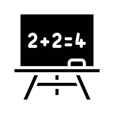 beyaz tahta web simgesi vektör illüstrasyonu