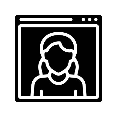 Çevrimiçi Müşteri simgesi vektör illüstrasyon tasarımı