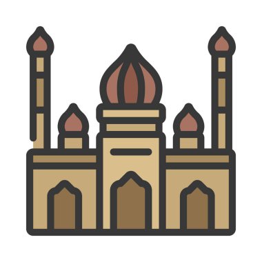 cami web simgesi vektör illüstrasyonu 