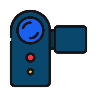 Cam Corder web simgesi vektör illüstrasyonu