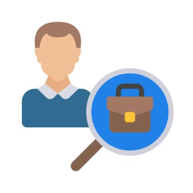 İş Analisti Erkek Web ikonu vektör çizimi