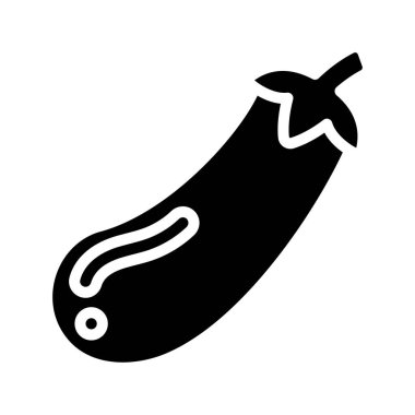 Patlıcan Web simgesi vektör illüstrasyonu