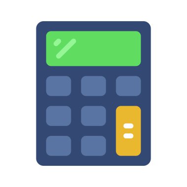 Hesap makinesi vektör simgesi düz tasarım