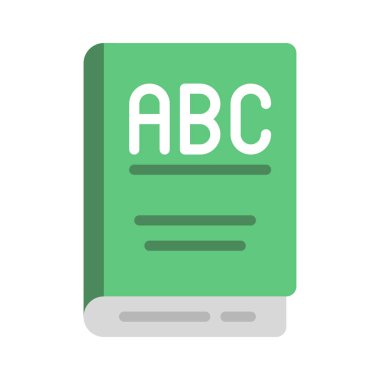 İngilizce Kitap simgesi, vektör illüstrasyonu