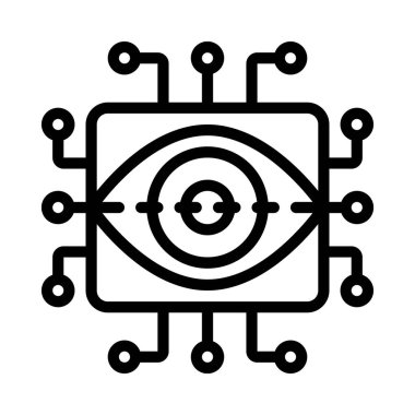 Retina Tarama Web simgesi vektör çizimi