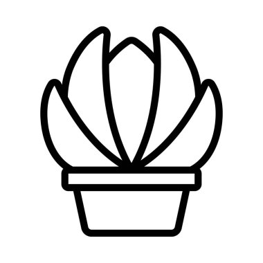 Echeveria web simgesi düz tasarım, vektör illüstrasyonu