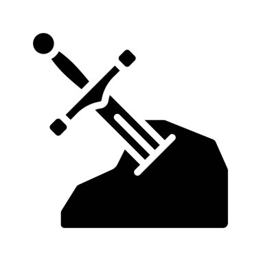 kılıç simgesi, vektör illüstrasyonu basit tasarım