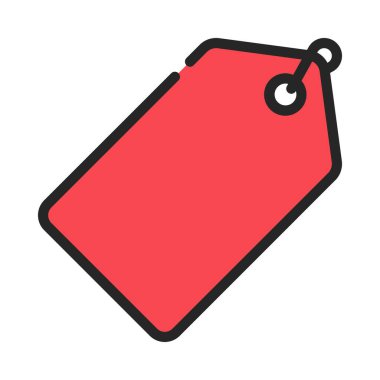 Beyaz arkaplanda alışveriş etiketi simgesi