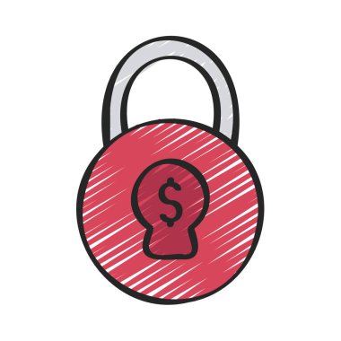 lock icon, vector illustration simple design