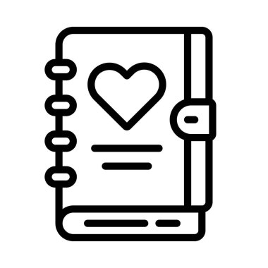 Günlük defteri, vektör illüstrasyonu basit tasarım