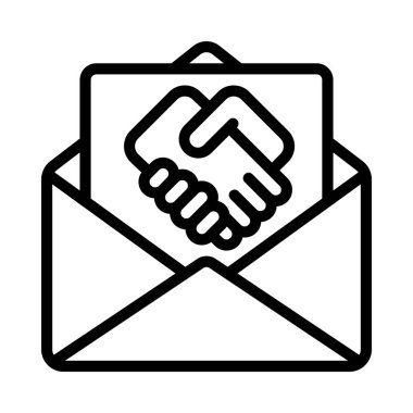 Teşekkürler E- posta simgesi, vektör illüstrasyonu