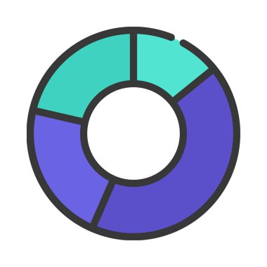 Bir Donut Çizelgesinin vektör çizimi