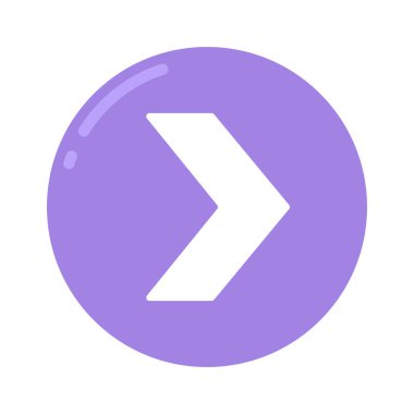  Sağ yön ok ikonu vektör illüstrasyonu 