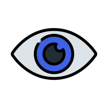 Göz simgesi, vektör illüstrasyonu basit tasarım