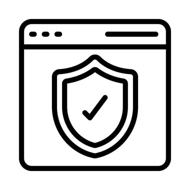 Siber Güvenlik simgesi vektör resimleme arkaplanı 