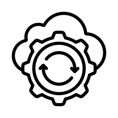 Bulut İyimserleştirme Simgesi, Vektör İllüzyonu