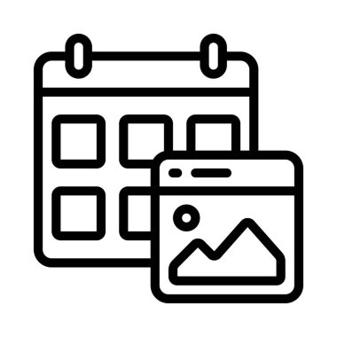 Zamanlama simgesi, vektör illüstrasyonu 