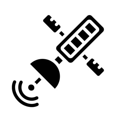 Uydu Simgesi, vektör illüstrasyonu  