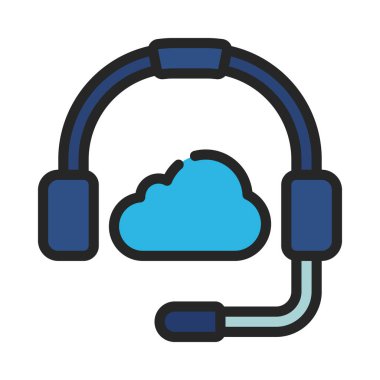 Bulut Akış Çizelgesi Simgesi, Vektör İllüstrasyonu