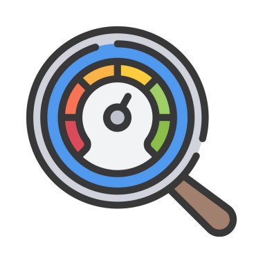 Araştırma Performans simgesi, vektör illüstrasyonu   