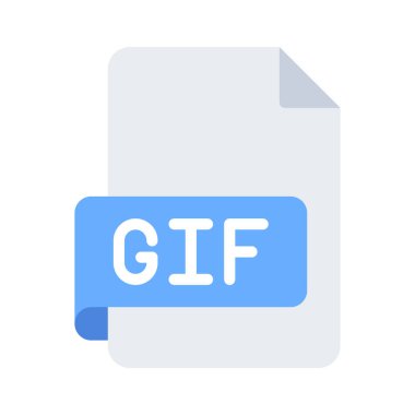 GIF dosya simgesi, vektör illüstrasyonu