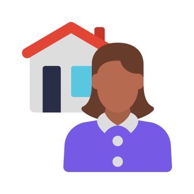 Emlakçı kutsal kişilerin resmi, vektör çizim                            